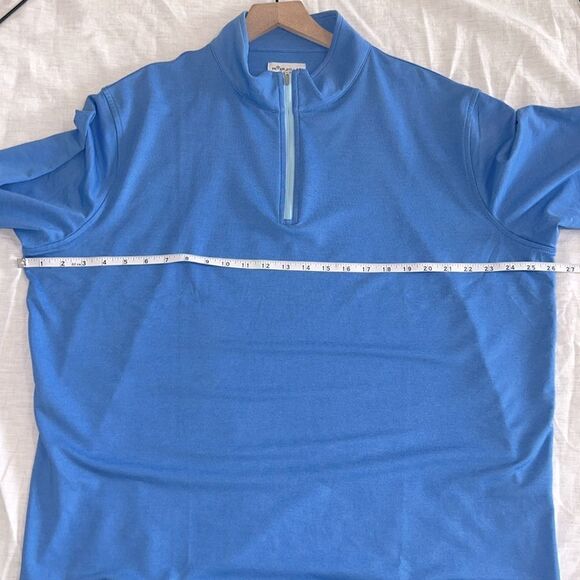 Peter Millar Crown Comfort Half Zip Pullover Sweater Golf Blue Size XL - Picture 6 of 7